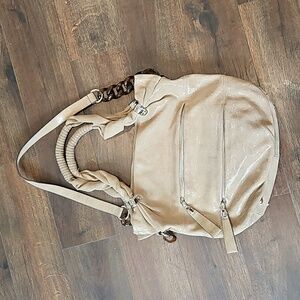 B.Makowsky  snakeskin oversized  embossed hobo satchel